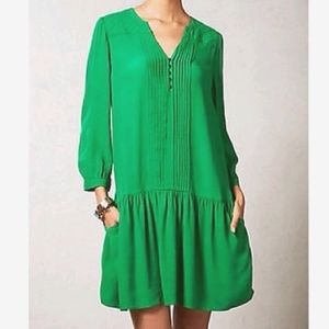 Anthropologie Maeve Kelly Green Dress